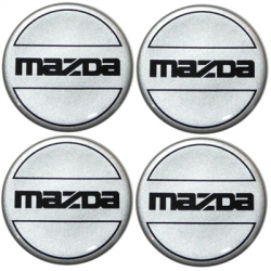 Naklejki na kołpaki emblemat MAZDA 55mm sreb n sil-70738
