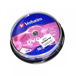 Płyta dysk DVD R 4,7GB 16X 10szt VERBATIM-71106