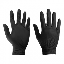 Rękawiczki nitrylowe bezpudrowe czarne XL 100szt-71632