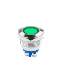Kontrolka LED 18 mm 12V metal zielona EK5674-72200