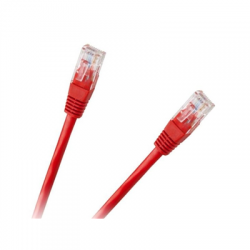 Kabel UTP 8c wtyk-wtyk CCA czerwony cat.6e 3m-73224