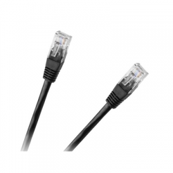 Kabel UTP 8c wtyk-wtyk 3,0m CCA czarny cat.6e-73225