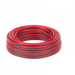 Kabel głośnikowy 0.75mm CCA czarno-czerwony 25M-74010