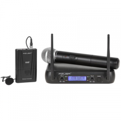 Mikrofon VHF 2 kanały WR-358LD 1 do ręki  1 klip-75602