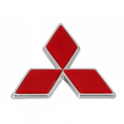 Emblemat znaczek logo Mitsubishi 63x55mm czerwony-77888