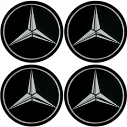 Naklejki na kołpaki emblemat Mercedes 70mm cz lam-78983