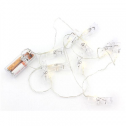 Lampki LED klamerki 140cm białe ciepłe-79050