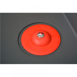 Korek z sitkiem silikonowy 100mm czerwony Fala-81801
