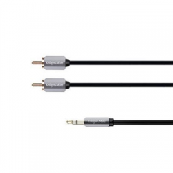 Kabel wtyk jack 3.5 - 2RCA stereo 1.8m Kruger Matz-85650