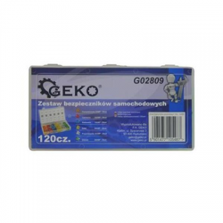 Bezpieczniki samochodowe mini 120szt Geko-86861