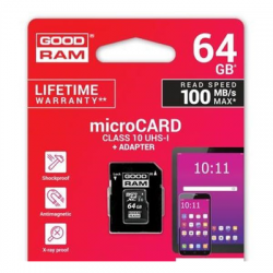 Karta pamięci microSD 64GB UHS-I Goodram adapter-88056
