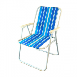 Krzesło plażowe niebieskie paski -88065