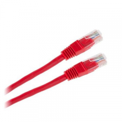 Kabel Patchcord UTP 8c wtyk-wtyk 1.0m CCA czerwony-91681