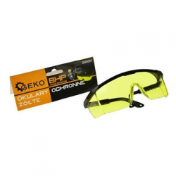Okulary BHP ochronne żółte Przeciwodpryskowe Geko-92157