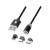 Kabel USB magnetyczny 3w1 microUSB, USB typu C 1m-114125