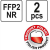 Półmaski filtrujące płaskie FFP2/P 2szt Yato-116456
