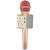 Mikrofon karaoke z głośnikiem różowy-125851
