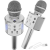 Mikrofon karaoke z głośnikiem srebrny -126371