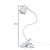 Lampka biurkowa 24 LED klips USB podstawka biała-127876