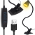 Lampka biurkowa 24 led klips USB podstawka czarna-127886
