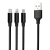 Kabel 3w1 USB - Lightning USB-C microUSB 1.2m 2A-131160