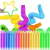 Rurki tuby słomki sensoryczne kolorowe 20szt-134116