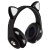 Słuchawki bezprzewodowe uszy kota czarne-134149