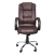 Krzesło fotel biurowy skóra eko brązowy -134223