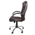Krzesło fotel biurowy skóra eko brązowy -134224
