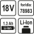 Akumulator Li-ion 18V 1.3Ah Sthor 78987-48804