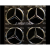 Naklejki na kołpaki emblemat Mercedes 60mm czar al-53570