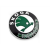 Emblemat znaczek logo Skoda 78mm czarno-zielony-78497